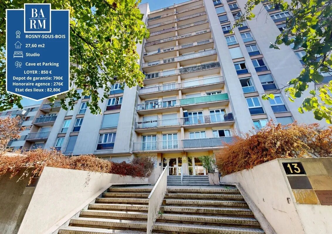 Appartement à louer, 28m², Rosny-sous-Bois
