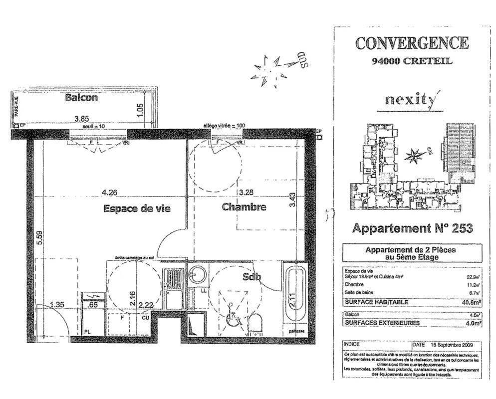 Appartement à vendre, 41m², Créteil