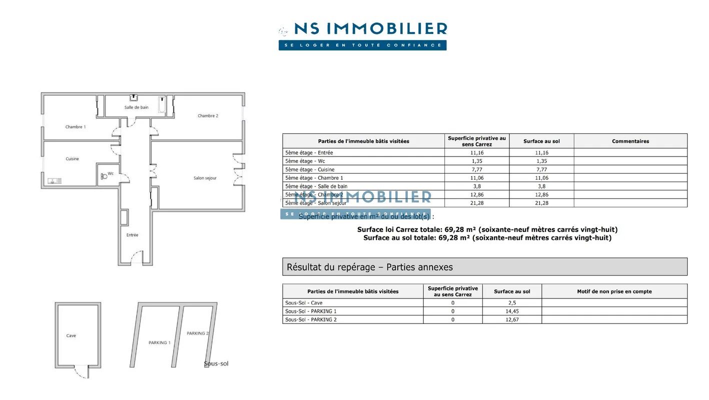 Appartement à vendre, 70m², Sartrouville