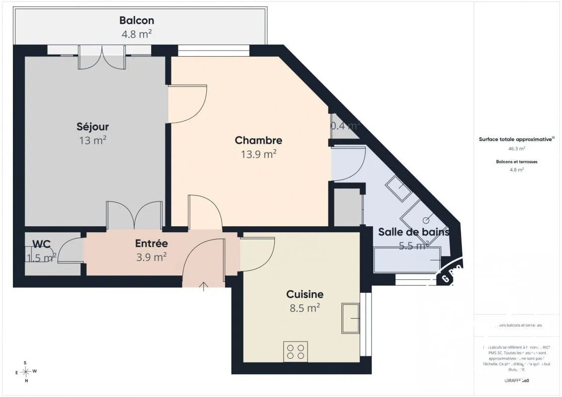 Appartement à vendre, 46m², Sceaux