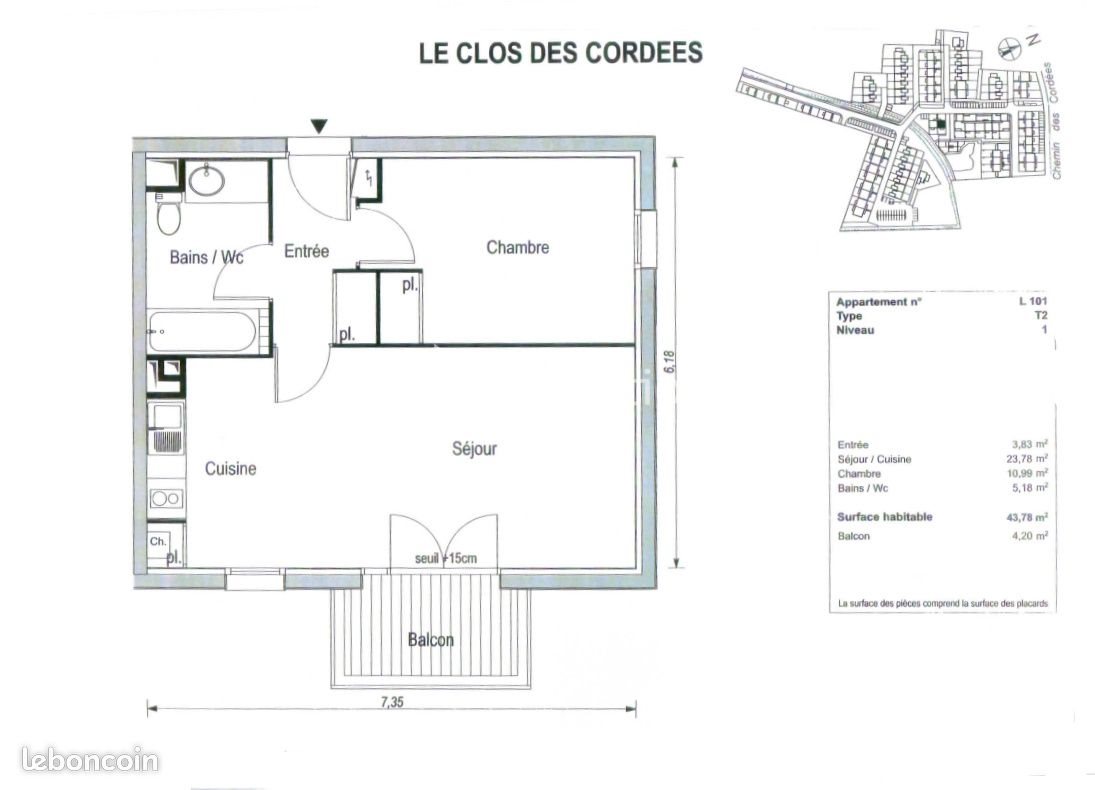 Appartement à louer, 44m², Châtelaillon-Plage