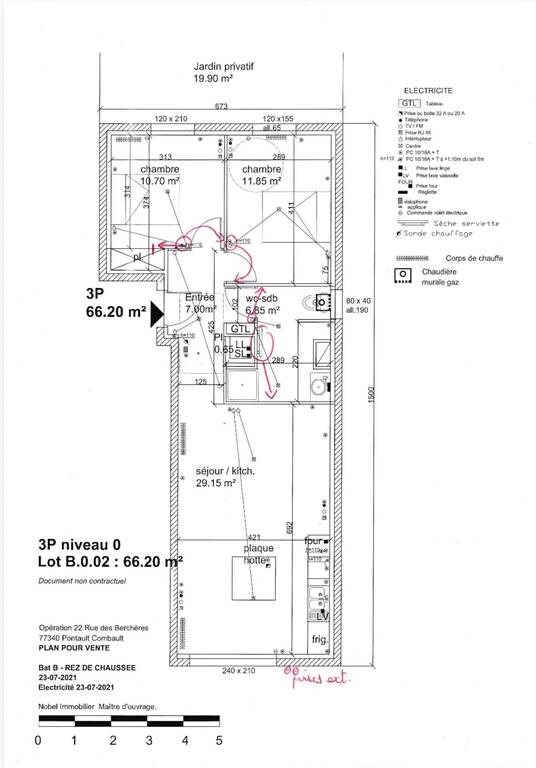 Appartement à vendre, 66m², Pontault-Combault