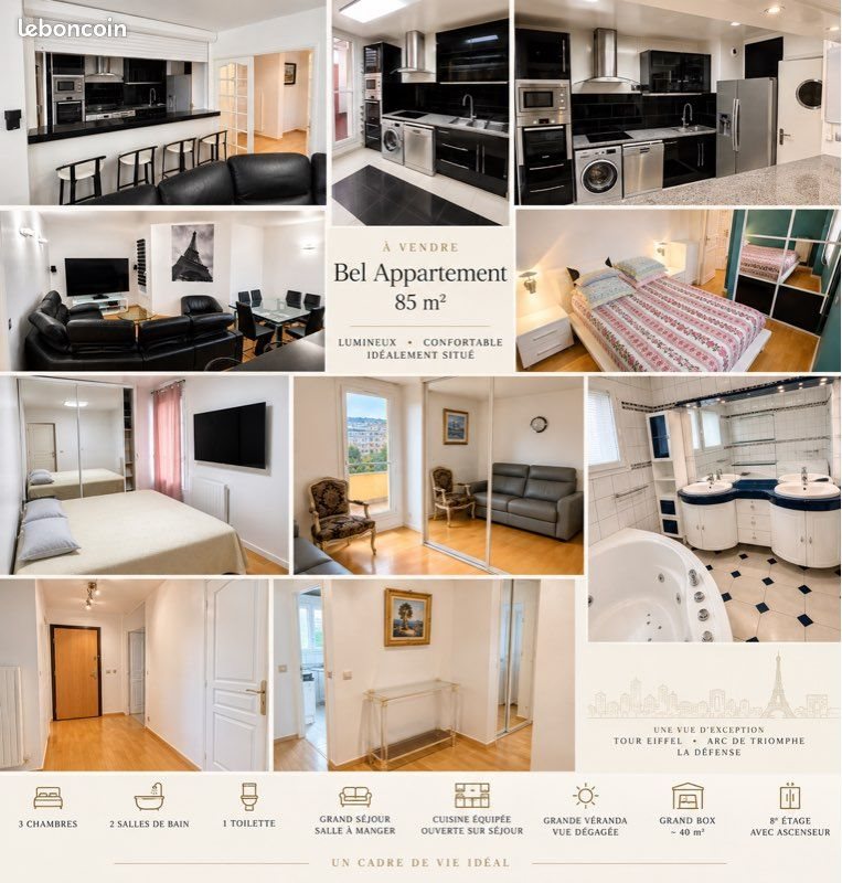 Appartement à vendre, 85m², Asnières-sur-Seine