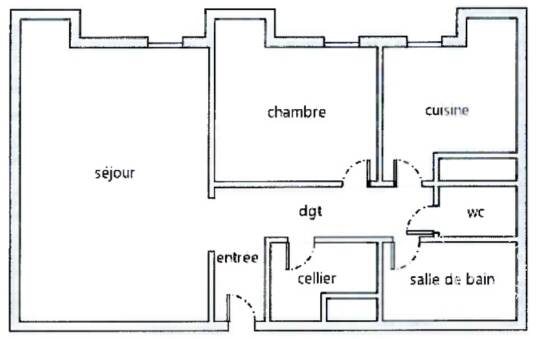 Appartement à vendre, 53m², Mons-en-Baroeul