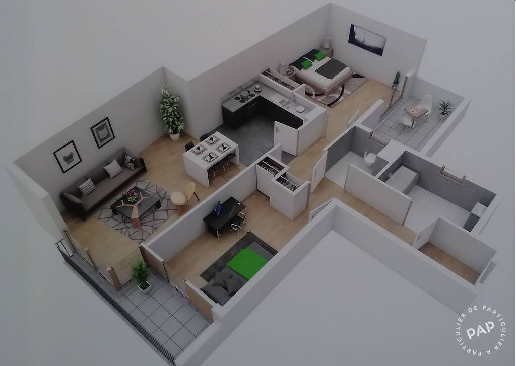 Appartement à vendre, 69m², Paris 19ème