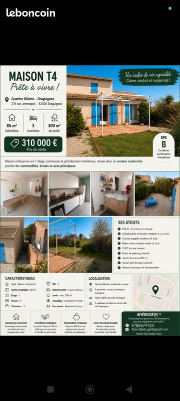 Maison à vendre, 85m², Draguignan