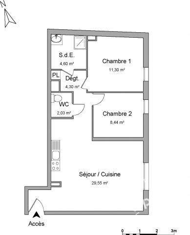 Appartement à vendre, 60m², Nantes