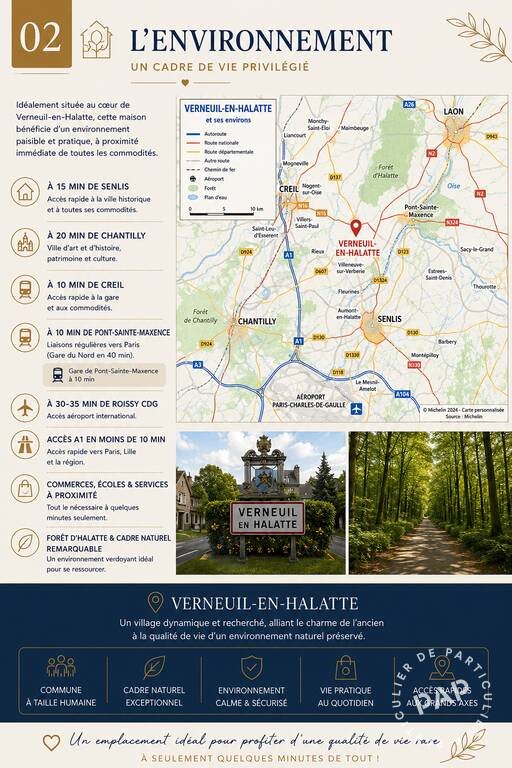 Maison à vendre, 70m², Verneuil-en-Halatte