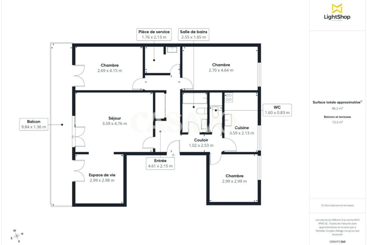 Appartement à vendre, 86m², Aix-en-Provence
