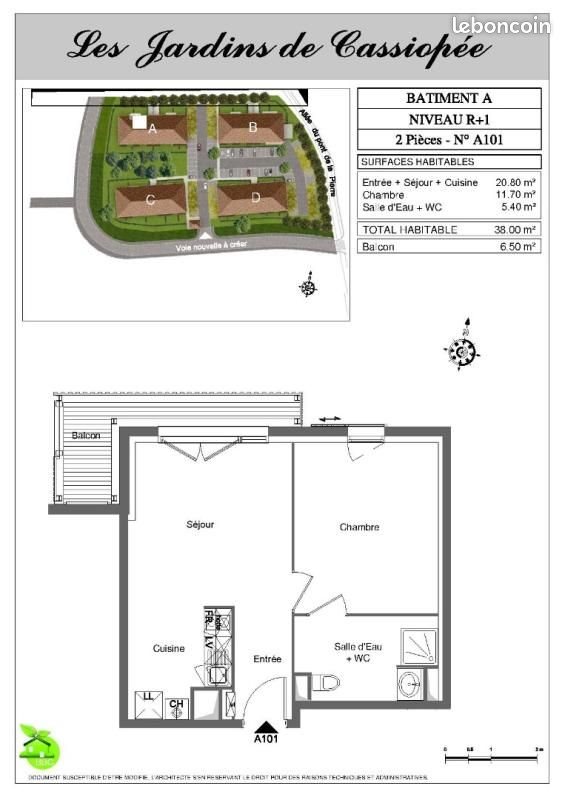 Appartement à louer, 38m², Saint-Médard-en-Jalles