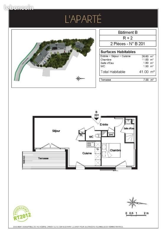 Appartement à louer, 41m², Le Teich