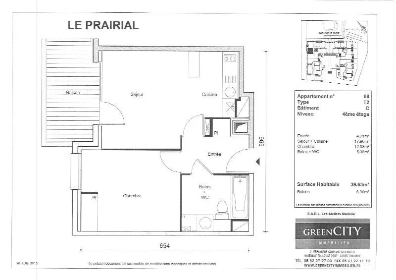 Appartement à louer, 39m², Toulouse