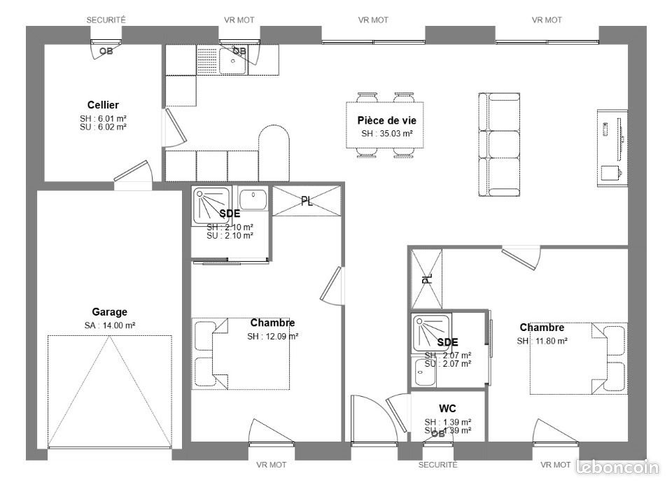 Maison à vendre, 70m², Druye