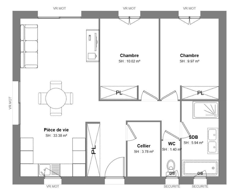 Maison à vendre, 64m², Druye