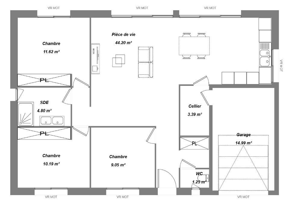 Maison à vendre, 80m², Druye