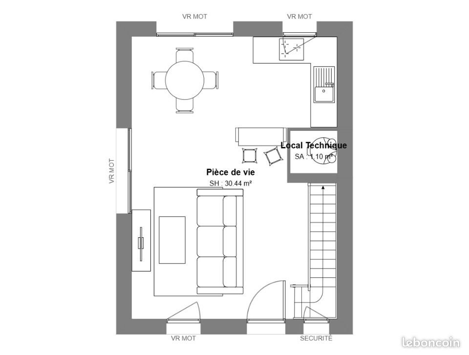 Maison à vendre, 57m², Monnaie