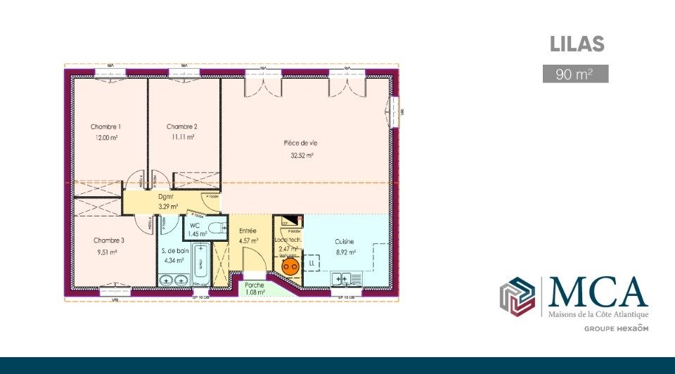 Maison à vendre, 90m², Toulenne