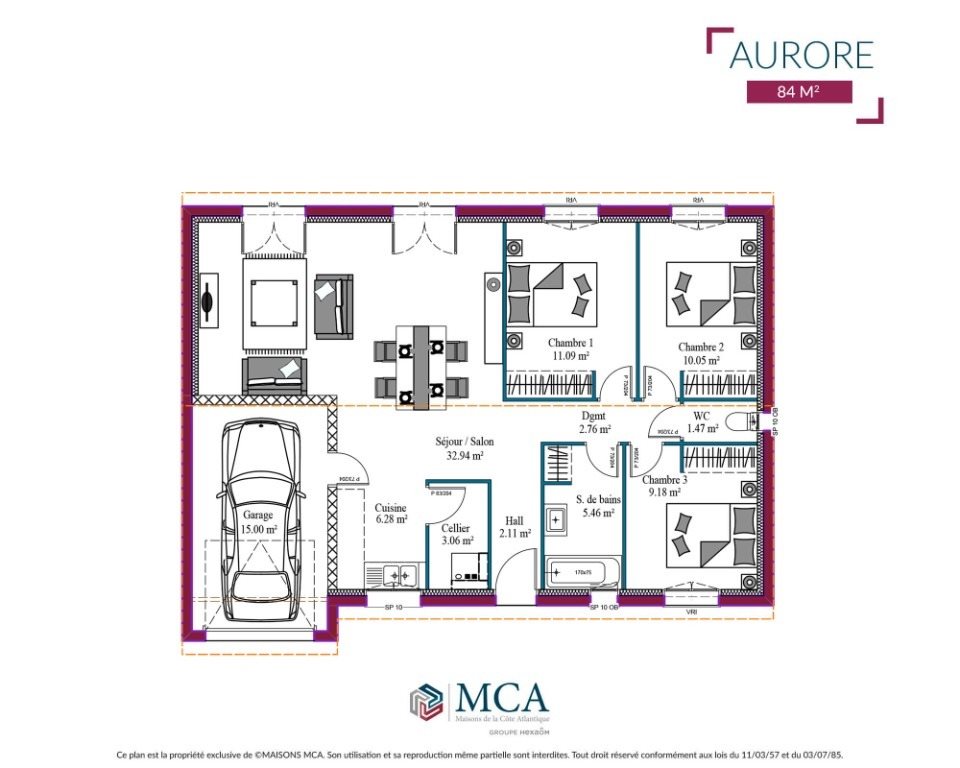 Maison à vendre, 84m², Saint-Maixant