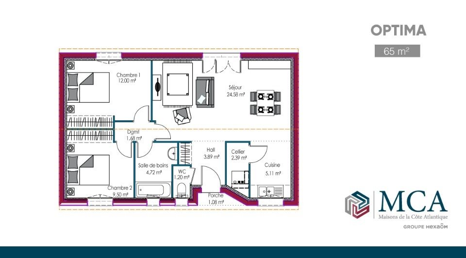 Maison à vendre, 85m², Le Barp