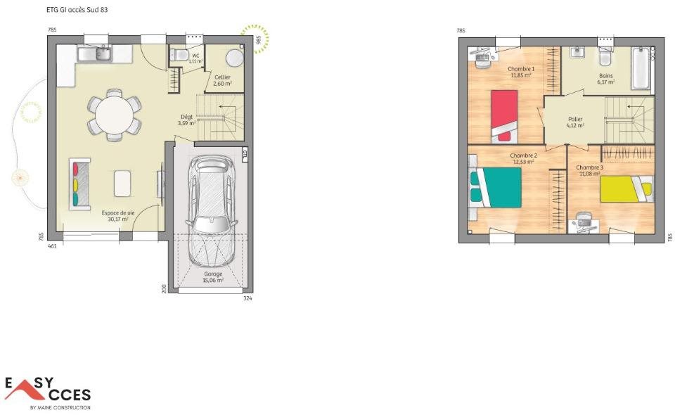 Maison à vendre, 83m², Louplande