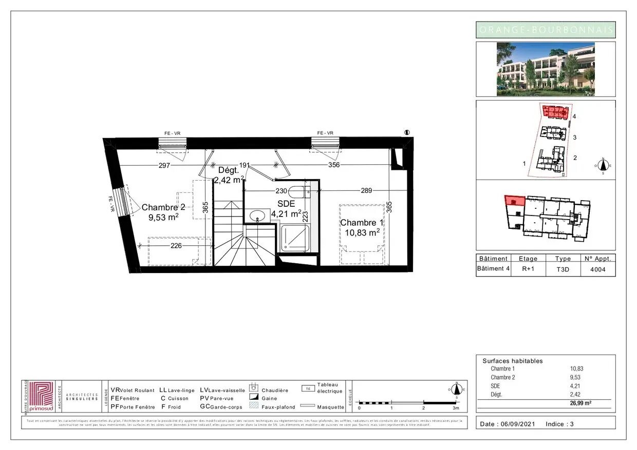 Appartement à louer, 57m², Orange