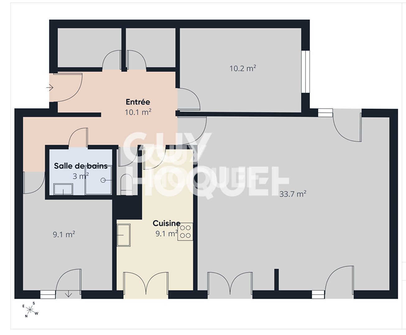 Appartement à vendre, 85m², Sotteville-lès-Rouen