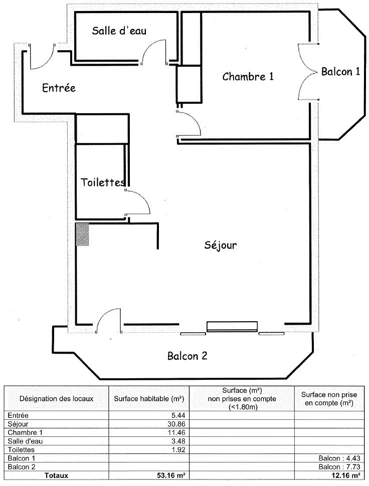 Appartement à louer, 53m², Evian-les-Bains