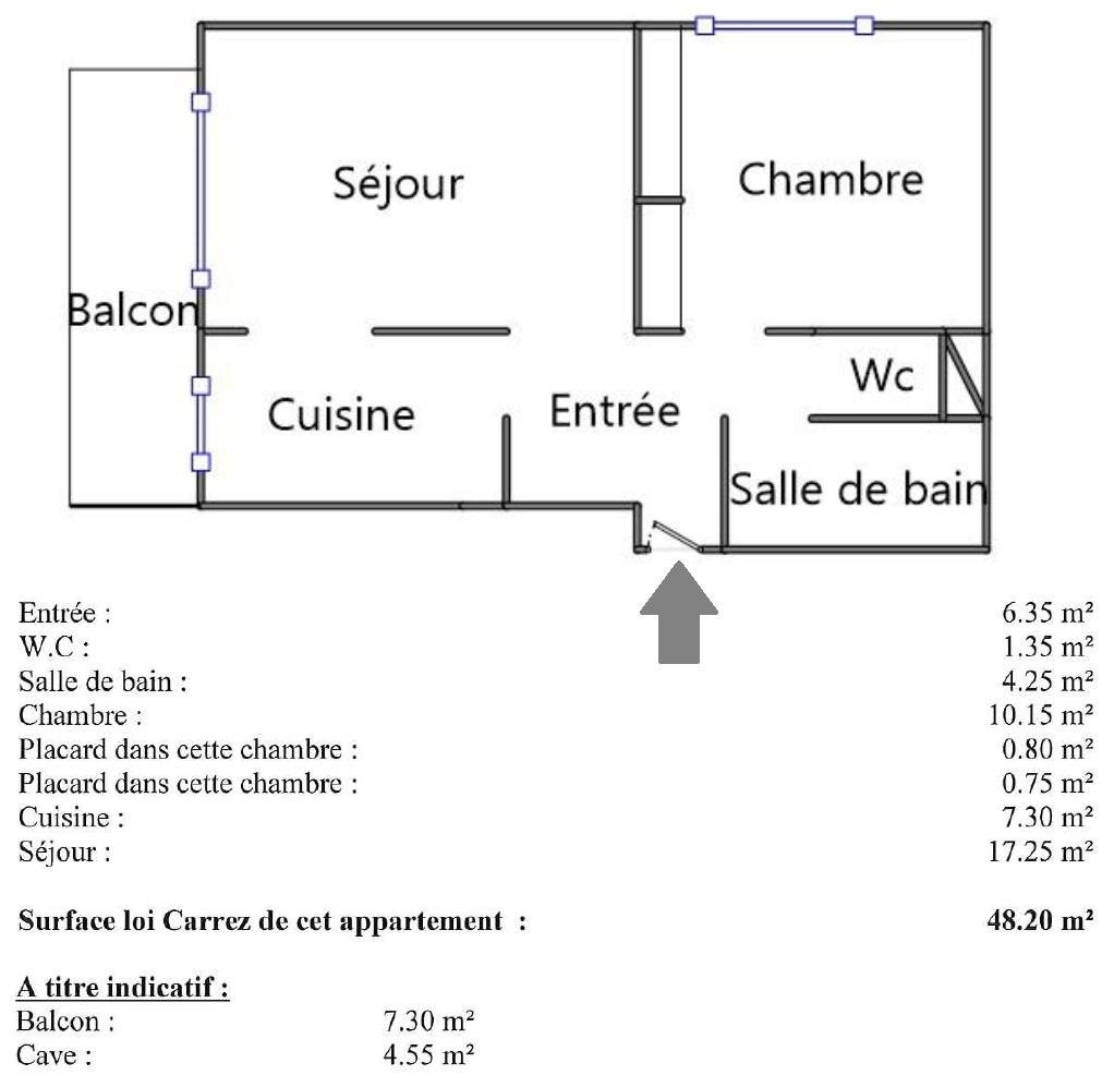 Appartement à louer, 48m², Thonon-les-Bains