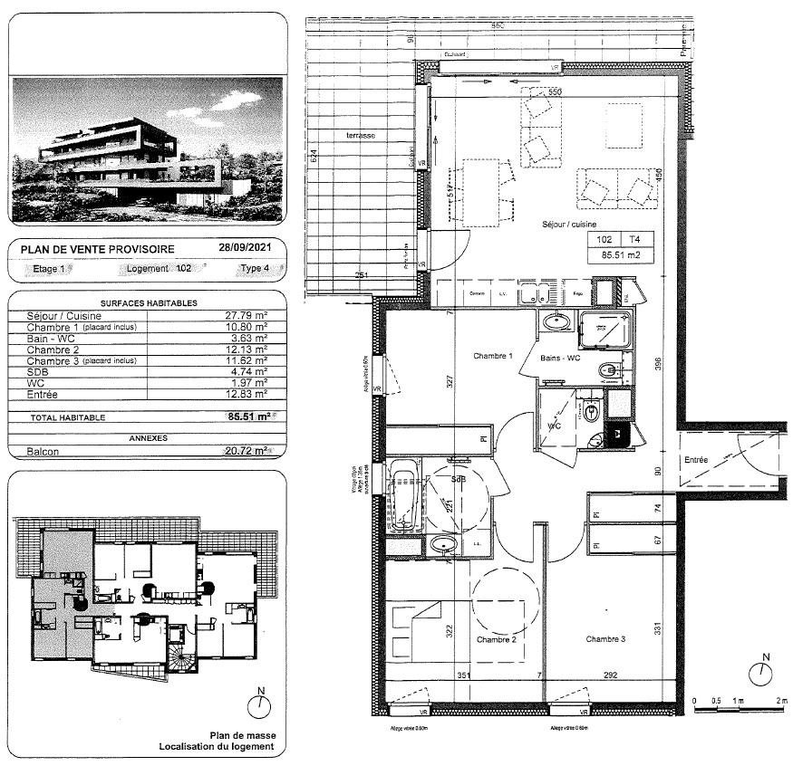 Appartement à louer, 85m², Évian-les-Bains