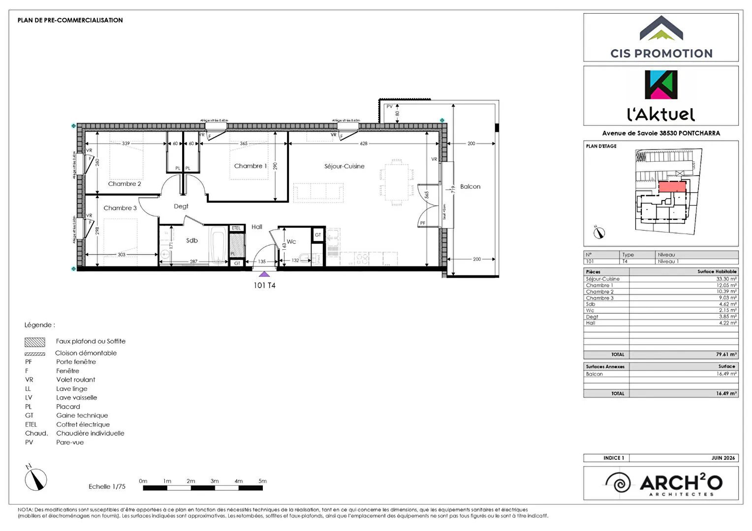 Appartement à vendre, 79m², Pontcharra