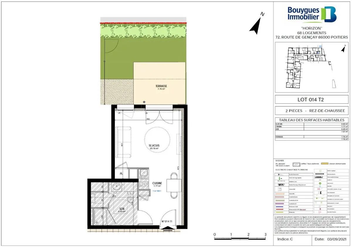Appartement à louer, 28m², Poitiers