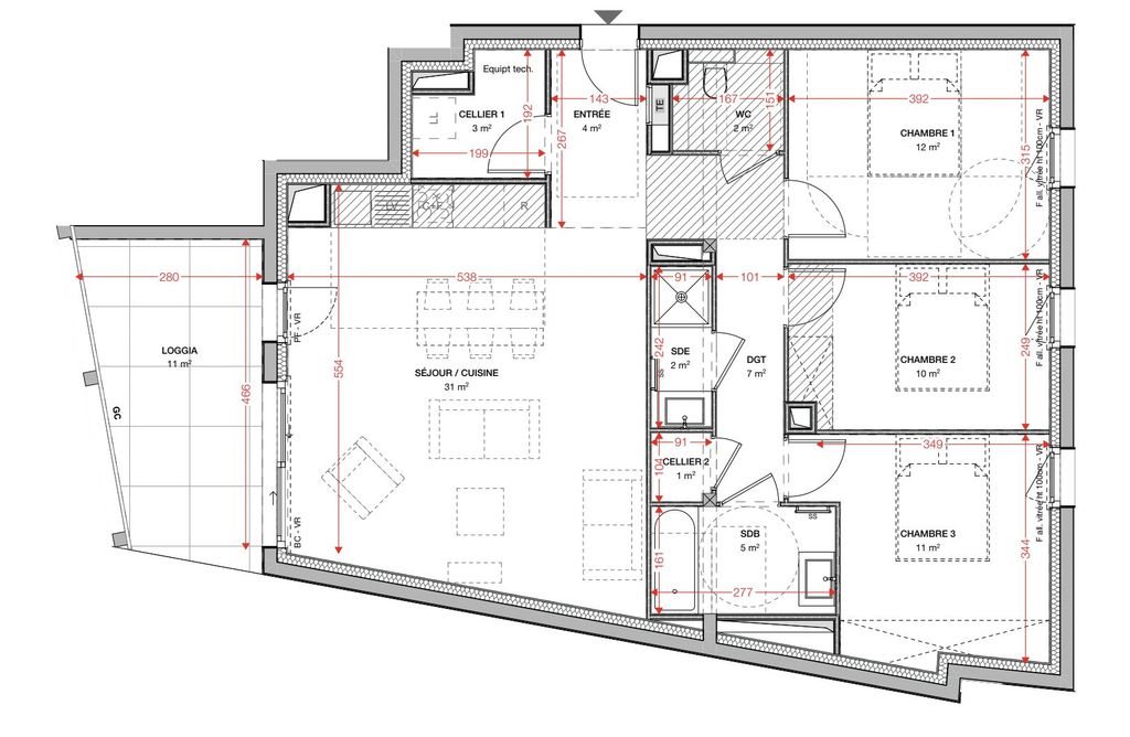 Appartement à vendre, 88m², Bordeaux
