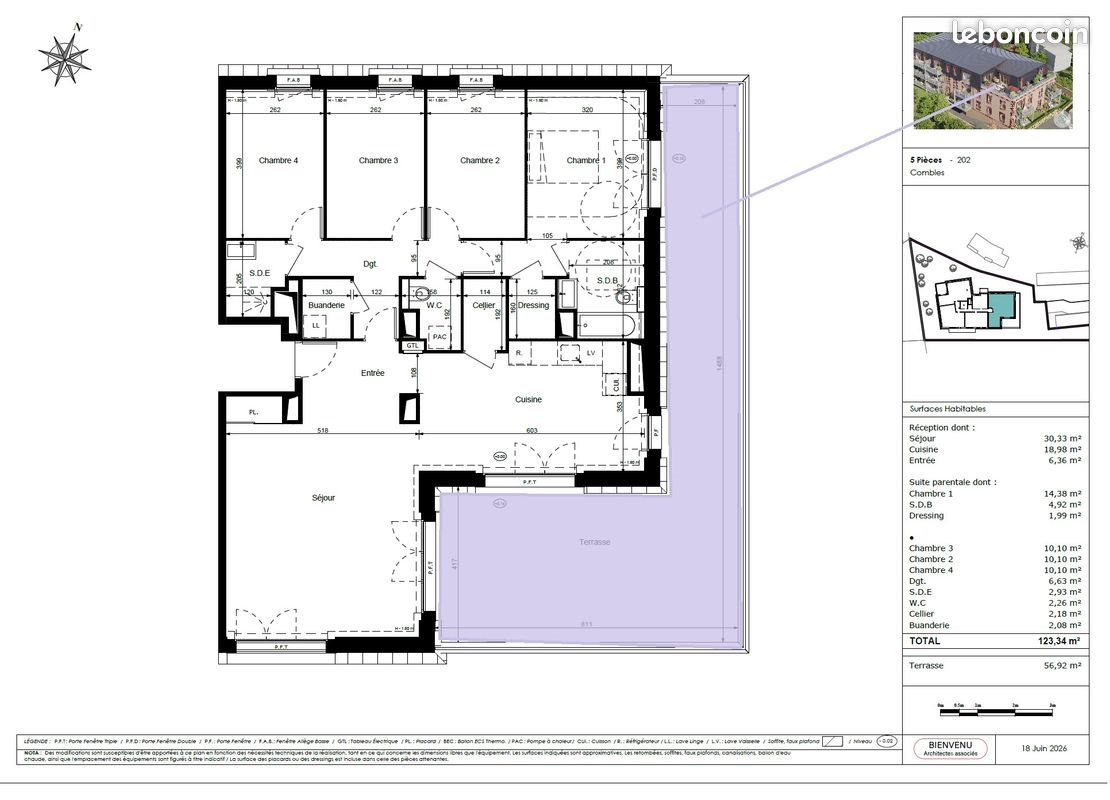 Appartement à vendre, 123m², Touques