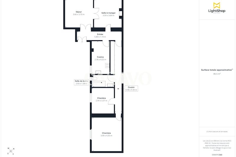 Appartement à vendre, 86m², Asnières-sur-Seine
