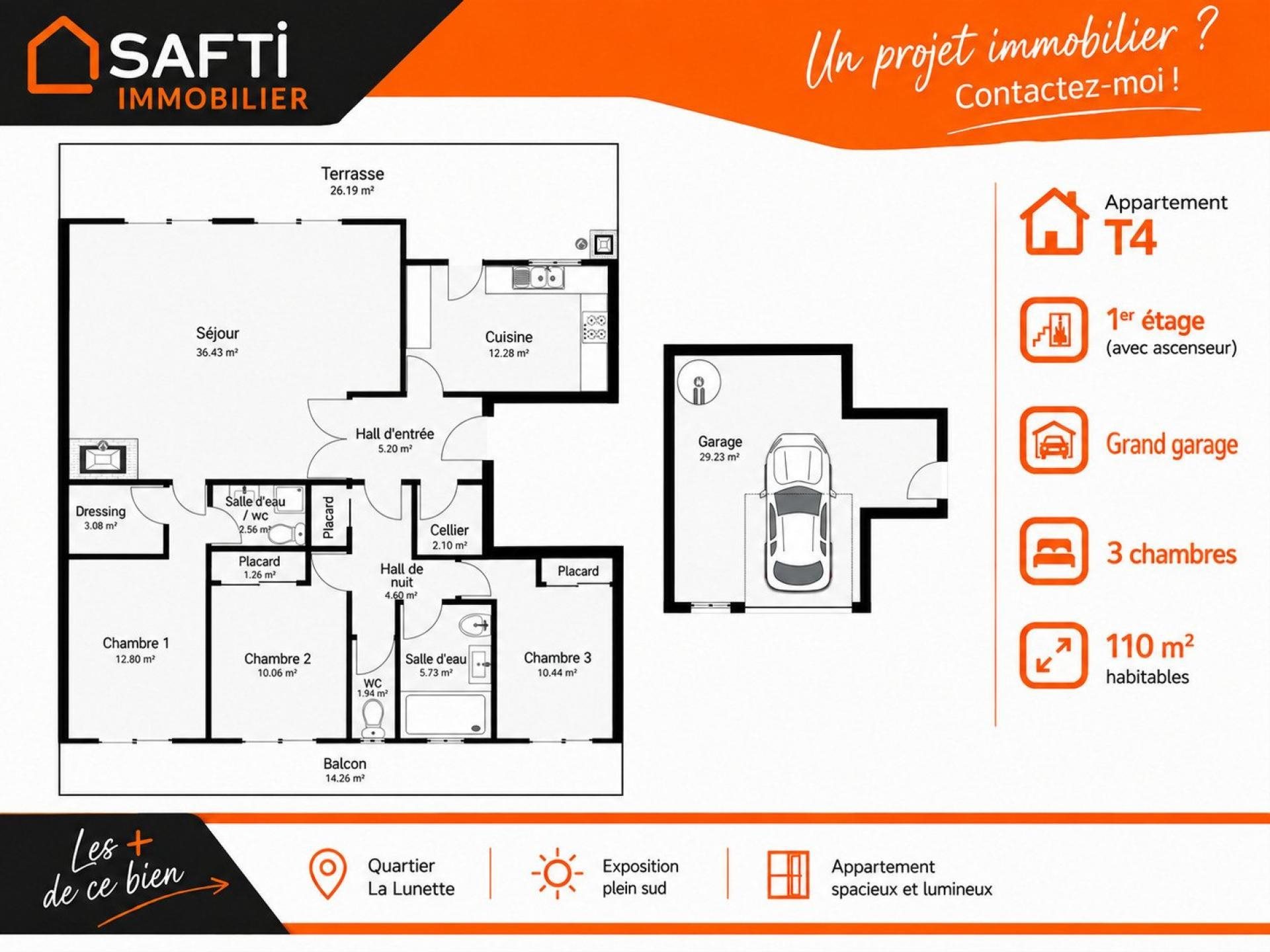 Appartement à vendre, 110m², Perpignan