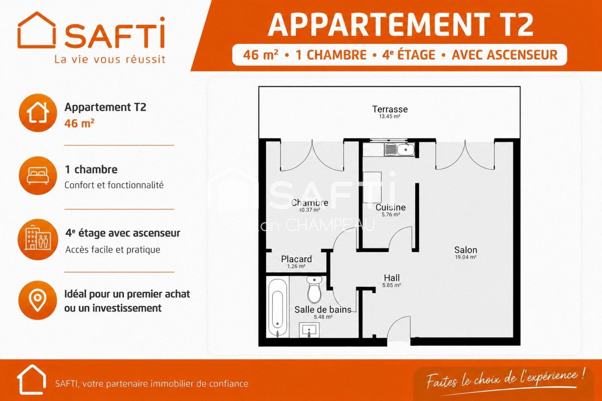 Appartement à vendre, 46m², Perpignan