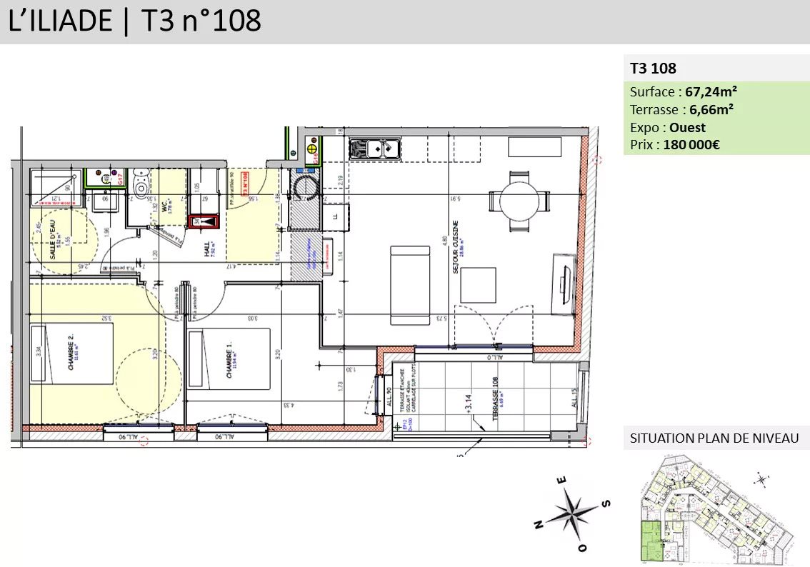 Appartement à vendre, 67m², Luc-la-Primaube