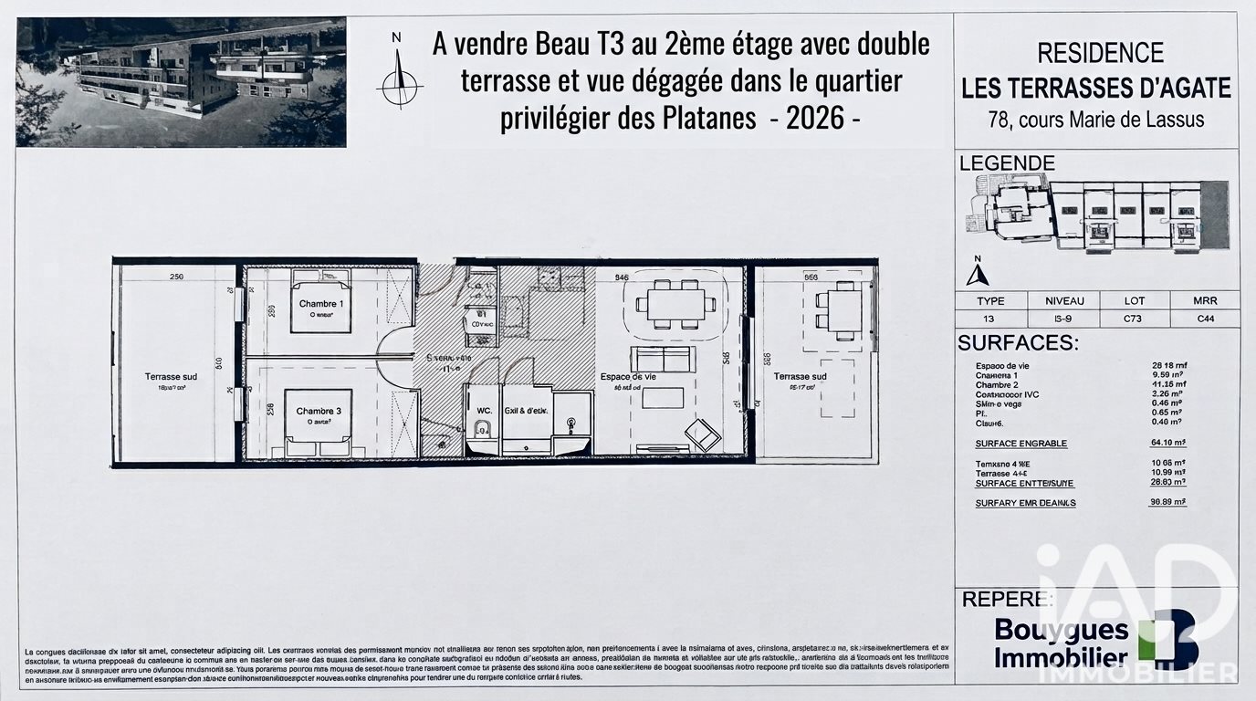 Appartement à vendre, 64m², Perpignan