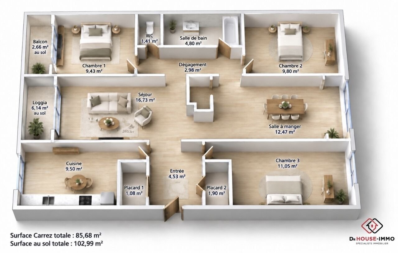 Appartement à vendre, 86m², Toulon