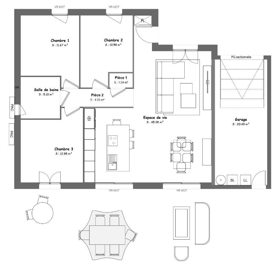 Maison à vendre, 95m², Méautis