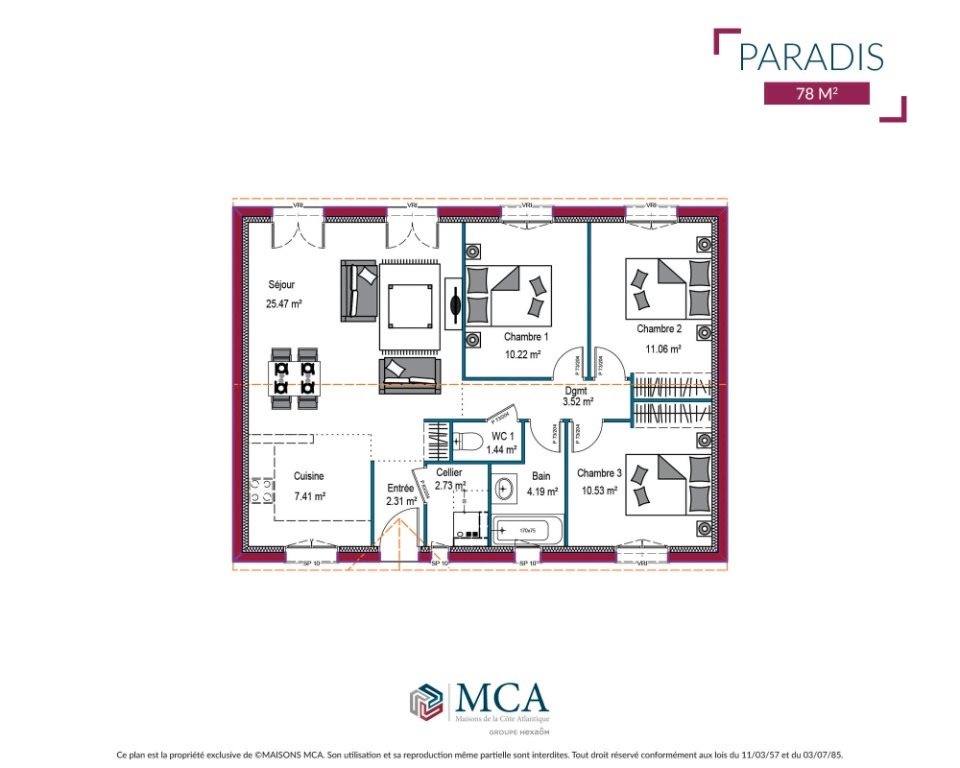 Maison à vendre, 80m², Salles