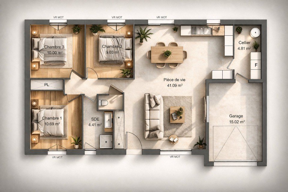 Maison à vendre, 82m², Bourges
