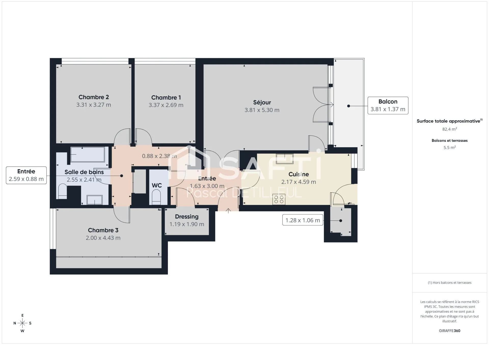 Appartement à vendre, 83m², Garches