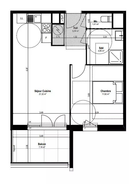 Appartement à vendre, 44m², Saint-Laurent-du-Var