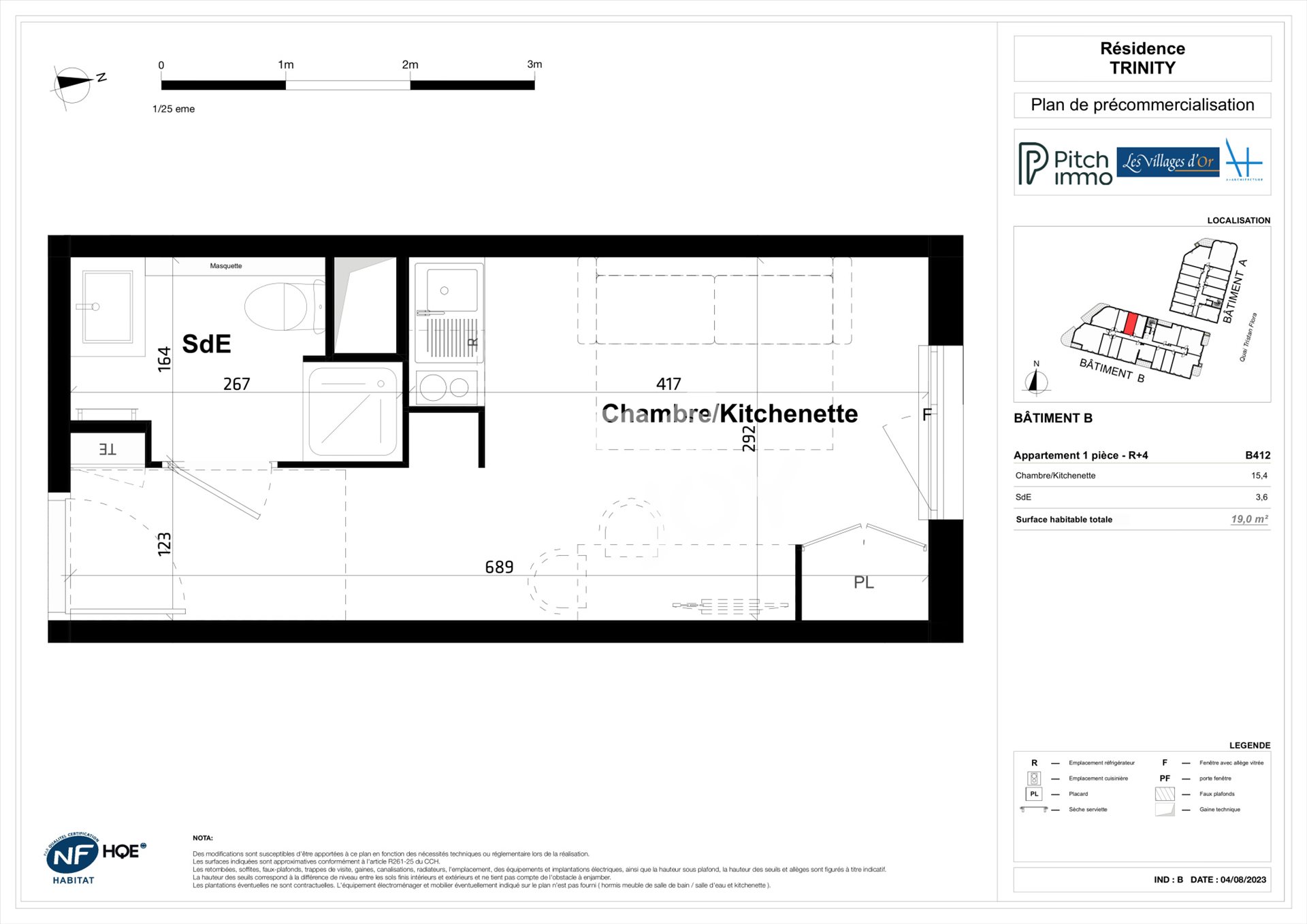 Appartement à louer, 19m², Montpellier