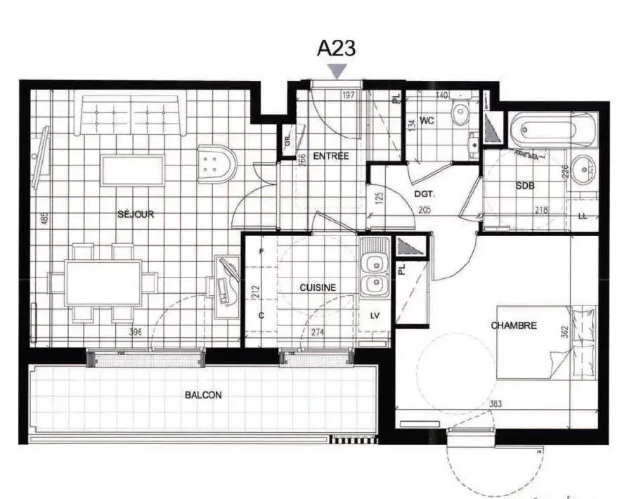 Appartement à louer, 53m², Trappes