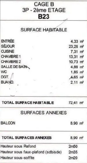 Appartement à louer, 72m², Trappes