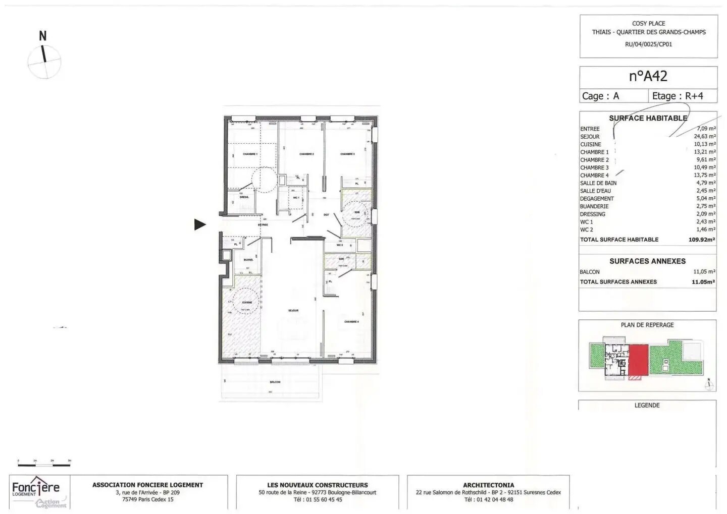 Appartement à louer, 109m², Thiais