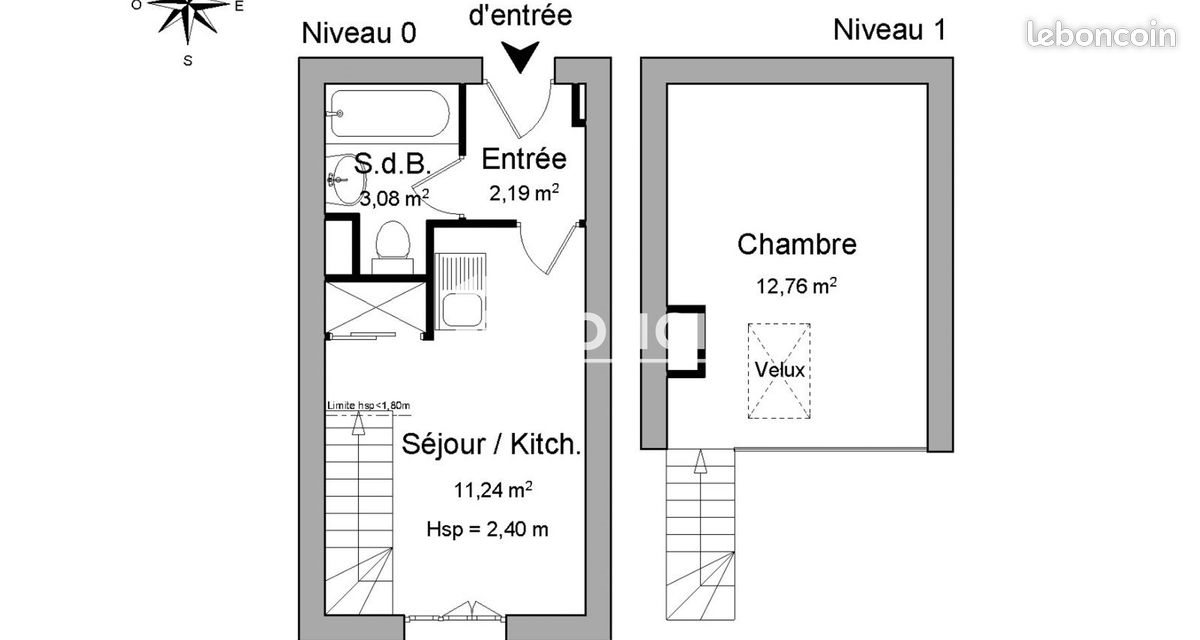 Appartement à louer, 29m², Villeurbanne