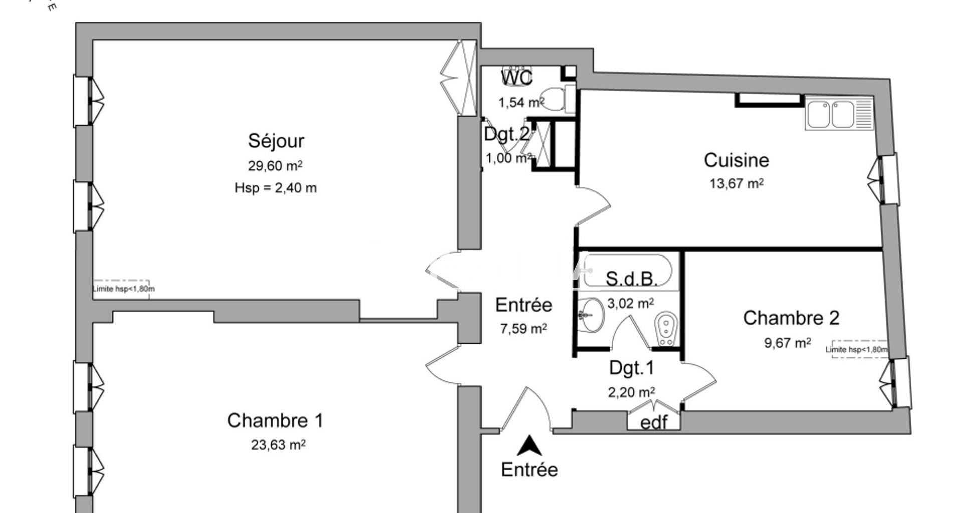 Appartement à louer, 91m², Valence